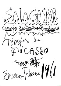 Cartel Original. Dibujos. Sala Gaspar., Picasso