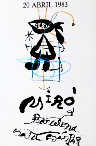 Sala Gaspar, Cartel de la exposición 90 aniversario de Joan Miró