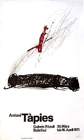 Cartel Original. Galerie Rössli, Antoni Tàpies