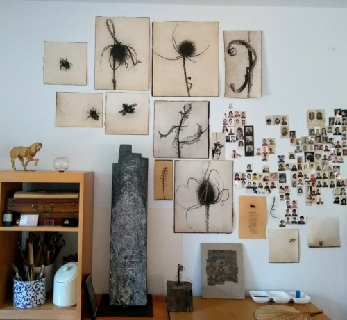 Collage de obras de la artista , Marta de la Sota